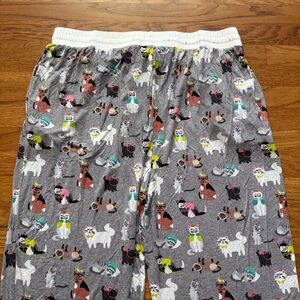 Little Sleepies gray cats print pajama pants XL